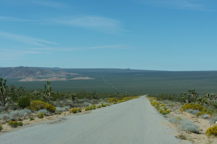 Uitgestrekte vlakten in Mojave National Preserve