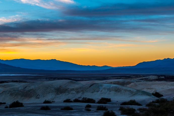 Zonsondergang in Death Valley