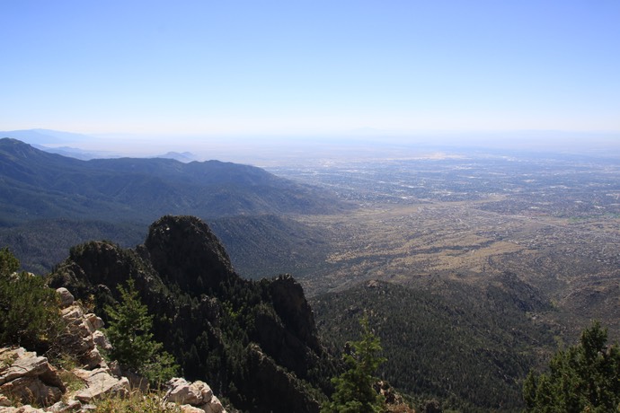 Uitzicht vanaf de Sandia Peak